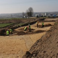 archeologiczne ratownicze badania wykopaliskowe na obwodnicy Miechowa woj. małoposlkie