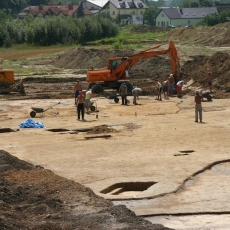 badania wykopaliskowe na obwodnicy Krakowa w miejscowości Modlnica woj. małopolskie