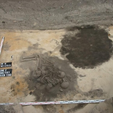 budowa kanalizacji, wykopaliska przedinwestycyjne w Jakuszowicach  woj. świętokrzyskie